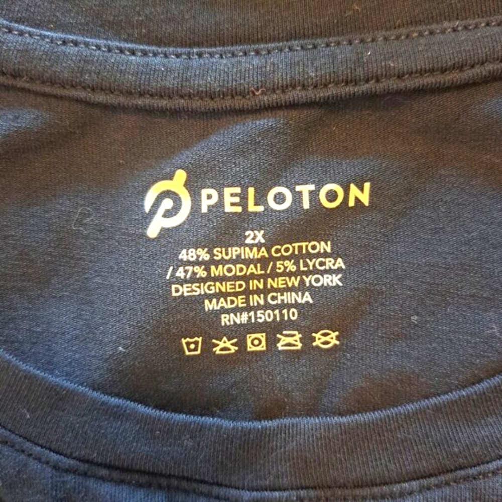 Peloton Black Strappy Graphic Tank Top Plus Size 2X - Picture 4 of 4